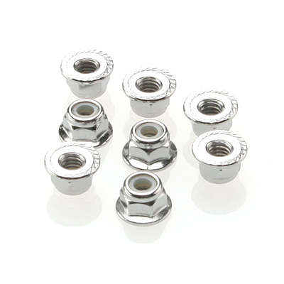 [˾ũ] AX3647 [TRAXXAS] AX3647 Nuts 4mm flanged nylon locking (steel serrated) (8)