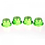 [TRAXXAS] AX1747G Green-anodized aluminum 4mm flanged, serrated lock nuts (4)