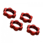 [TRAXXAS] AX7758R Wheel nuts, splined, 17mm, serrated (red-anodized) (4)