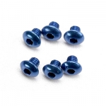 [TRAXXAS] AX3940 Screws button-head machine aluminum (blue) (hex drive) (6)