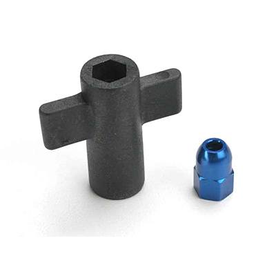 [�˾���ũ] AX5526 [TRAXXAS] AX5526 Antenna crimp nut aluminum (blue-anodized)/ antenna nut tools