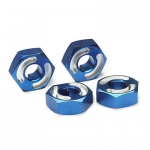 [TRAXXAS] AX4954X Wheel hubs hex 6061-T6 aluminum (blue) (4). 14mm / axle pins (4)