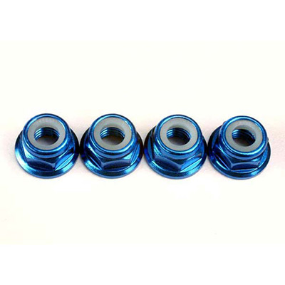 [�˾���ũ] AX4147X [TRAXXAS] AX4147X Nuts 5mm flanged nylon locking (aluminum blue-anodized) (4)