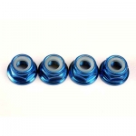 [TRAXXAS] AX4147X Nuts 5mm flanged nylon locking (aluminum blue-anodized) (4)