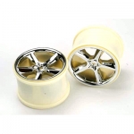 [TRAXXAS] AX5372 Chrome Wheels Gemini 3.8inch Maxx/Revo (2)