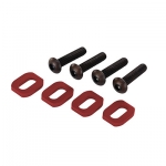 [TRAXXAS] AX7759R Washers, motor mount, aluminum (red-anodized) (4)/ 4x18mm BCS (4)