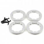 [TEAM LOSI] [LOSB7019] TEN-SCTE Beadlock Ring Set w/Screws (Chrome) (4)