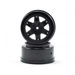 [TLR Racing] Team Losi Racing 12mm Hex Short Course Wheels (Black) (2) (22SCT/TEN-SCTE/Ten-MT)