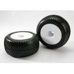 [Traxxas] AX5375R Tires & wheels assembled glued (white dished 3.8 wheels Response Pro tires foam inserts) (2)