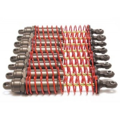 [�˾���ũ] AX4962 [Traxxas] AX4962 Big Bore shocks (xx-long) (hard-anodized & Teflon-coated T6 aluminum) (assembled) w/ red springs TiN shafts (8 pack)