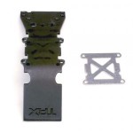 [Traxxas] AX4937 Skidplate front plastic (black)/ stainless steel plate