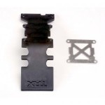 [Traxxas] AX4938 Skidplate rear plastic (Black)/ stainless steel plate