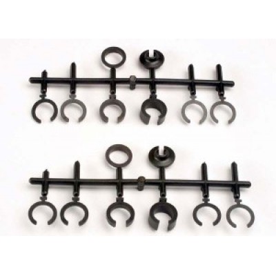 [˾ũ] AX2668 [Traxxas] AX2668 Spring retainers upper & lower (2)/ spring pre-load spacers: 1mm (4)/ 1.5mm (2)/ 2mm (2)/ 4mm (2)/ 8mm (2) (Big Bore Shocks)