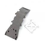 [Traxxas] AX4937A Skidplate front plastic (grey)/ stainless steel plate