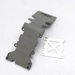 [Traxxas] AX4938A Skidplate rear plastic (grey)/ stainless steel plate