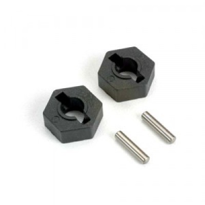 [˾ũ] AX4954 [Traxxas] AX4954 Wheel hubs hex 14mm(2)/ axle pins (2.5x12mm) (2)   14mm .  12mm