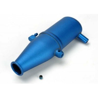 [�˾���ũ] AX5342 [Traxxas] AX5342 Tuned pipe aluminum blue-anodized (dual chamber with pressure fitting)/ 4mm GS