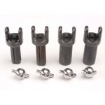 [Traxxas] AX4949 Half shafts short (external-splined (2) & internal-splined (2))/ metal u-joints (4)