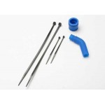 [Traxxas] AX5245 Pipe coupler molded (blue)/ exhaust deflecter (rubber blue)