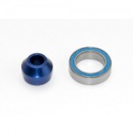 [Traxxas] AX6893X Bearing adapter 6160-T6 aluminum (blue-anodized) (1)/10x15x4mm ball bearing (blue rubber sealed) (1) (for slipper shaft)