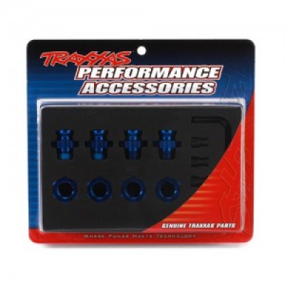 [�˾���ũ] AX6856X [Traxxas] AX6856X Wheel hubs splined 17mm short (4)/ wheel nuts splined 17mm (4) (blue-anodized)/ hub retainer M4 X 0.7 (4)/ axle pin (4)/ wrench 5mm