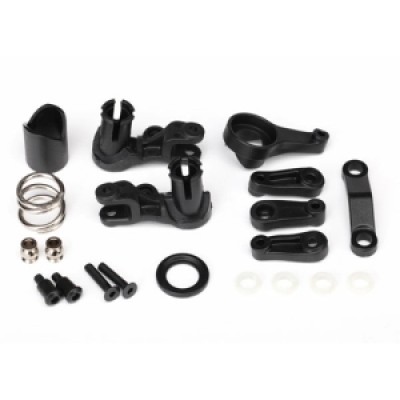 [�˾���ũ] AX6845X [Traxxas] AX6845X Steering bellcranks/ servo saver/ servo saver spring/ servo spring retainer/servo horn, steering- new 6845X