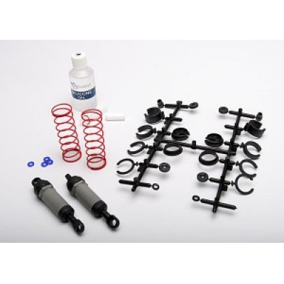 [˾ũ] AX3760A [Traxxas] AX3760A Ultra Shocks (grey) (long) (complete w/ spring pre-load spacers & springs) (2)