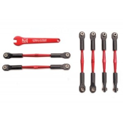 [�˾���ũ] AX5539X [Traxxas] AX5539X Turnbuckles aluminum (red-anodized) camber links 58mm (4)/ front toe links 61mm (2)