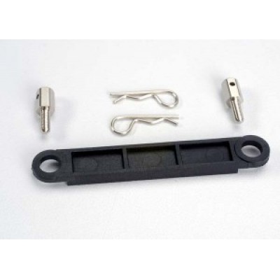 [�˾���ũ] AX3727 [Traxxas] AX3727 Battery hold-down plate (black)/ metal posts (2)/body clips (2)