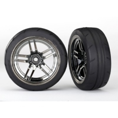[˾ũ] AX8373 [Traxxas] AX8373 TIRES AND WHEELS, ASSEMBLED, BLACK, FRONT