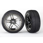 [Traxxas] AX8373 TIRES AND WHEELS, ASSEMBLED, BLACK, FRONT