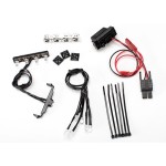 [Traxxas] AX7285 LED light kit, 1/16th Summit (power supply, chrome lightbar, roof light harness (4 clear, 2 red), chassis harness (4 clear, 2 red), wire ties, mounts)