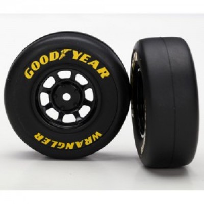 [�˾���ũ] AX7378 [Traxxas] AX7378 Tires and wheels assembled glued (8-spoke wheels black 1.9 Goodyear Wrangler tires) (2)