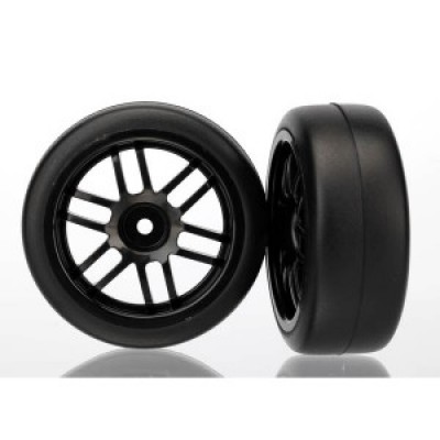 [�˾���ũ] AX7376 [Traxxas] AX7376 Tires and wheels assembled glued (Rally wheels black 1.9 Gymkhana slick tires) (2)