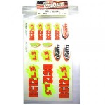 [TEAM ASSOCIATED] AA3823 12L3 DECAL FLOURESCENT RED & YELLOW
