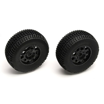 [�˾���ũ] AA9812 [TEAM ASSOCIATED] AA9812 SC10 Front Tire/Wheel combo black (non-hex)