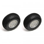 [TEAM ASSOCIATED] AA9811 SC10 Rear Tire/Wheel combo silver (non-hex)