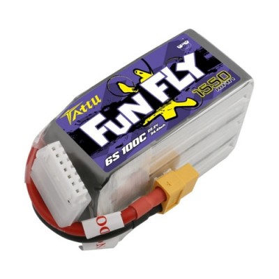 [�˾���ũ] TA-FF-100C-1550-6S1P-XT60 [Gens Ace(Tattu)] FunFly 22.2V 1550mAh 100C 6S1P ��Ƭ������ ���͸� - XT60