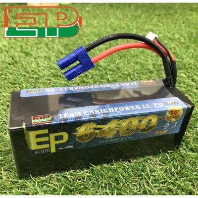 [�˾���ũ] 6400-4S-100C-EC5 [EP POWER] 14.8V 6400mah 100C �ϵ����̽� ��Ƭ������ ���͸� - EC5