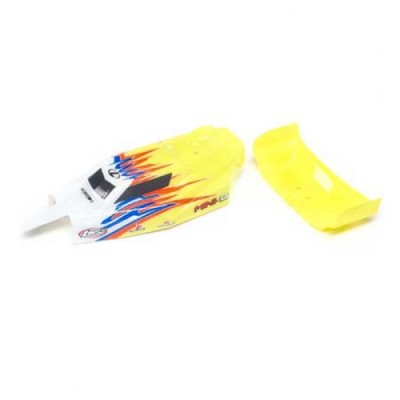 [�˾���ũ] LOS210023 [TEAM LOSI] Body & Wing, Yellow/White: Mini-B