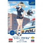 [Hasegawa] BH52196 Egg Girls Collection No.07 Amy McDonnell(Police) w/Egg Plane Hughes 300
