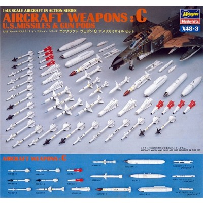 [˾ũ] BH36003 [Hasegawa] BH36003 X48-3 1/48 U.S.Aircraft weapon C Missless Gun Pod