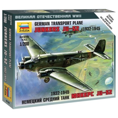 [˾ũ] BZ6139 [Zvezda] BZ6139 1/200 Junkers Ju-52 German Transport Plane (New Tool- 2011)