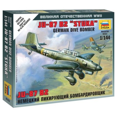 [˾ũ] BZ6123 [Zvezda] BZ6123 1/144 Junkers JU-87 Stuka~ Snap Kit (New Tool- 2010)
