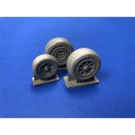 [True Details] ESTDP48216 1/48 P-38 Lightning Wheel Set