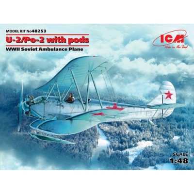 [˾ũ] BICM48253 [ICM] BICM48253 1/48 U-2/Po-2 with pods, WWII Soviet Ambulance Plane