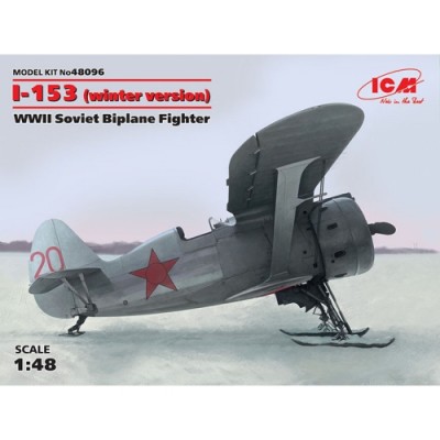 [˾ũ] BICM48096 [ICM] BICM48096 1/48 I-153, WWII Soviet Biplane Fighter (winter version)