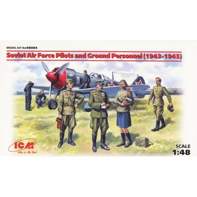 [�˾���ũ] BICM48084 [ICM] BICM48084 1/48 Soviet Air Force Pilots and Ground Personnel (1943-1945)