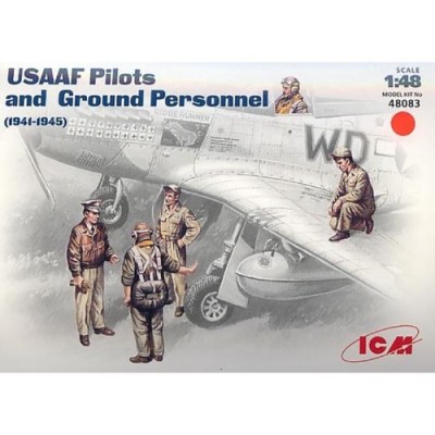 [�˾���ũ] BICM48083 [ICM] BICM48083 1/48 USSAF Pilots and Ground Personnel (1941-1945)