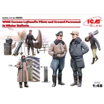 [�˾���ũ] BICM48086 [ICM] BICM48086 1/48 WWII German Luftwaffe Pilots and Ground Personnel in Winter Uniform